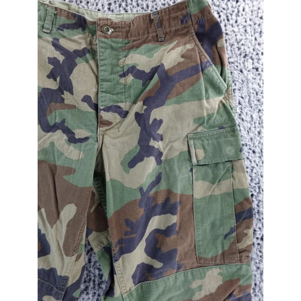 Vintage Woodland Camo Cargo Pants Military‎ Style Utility Trousers Med Regular